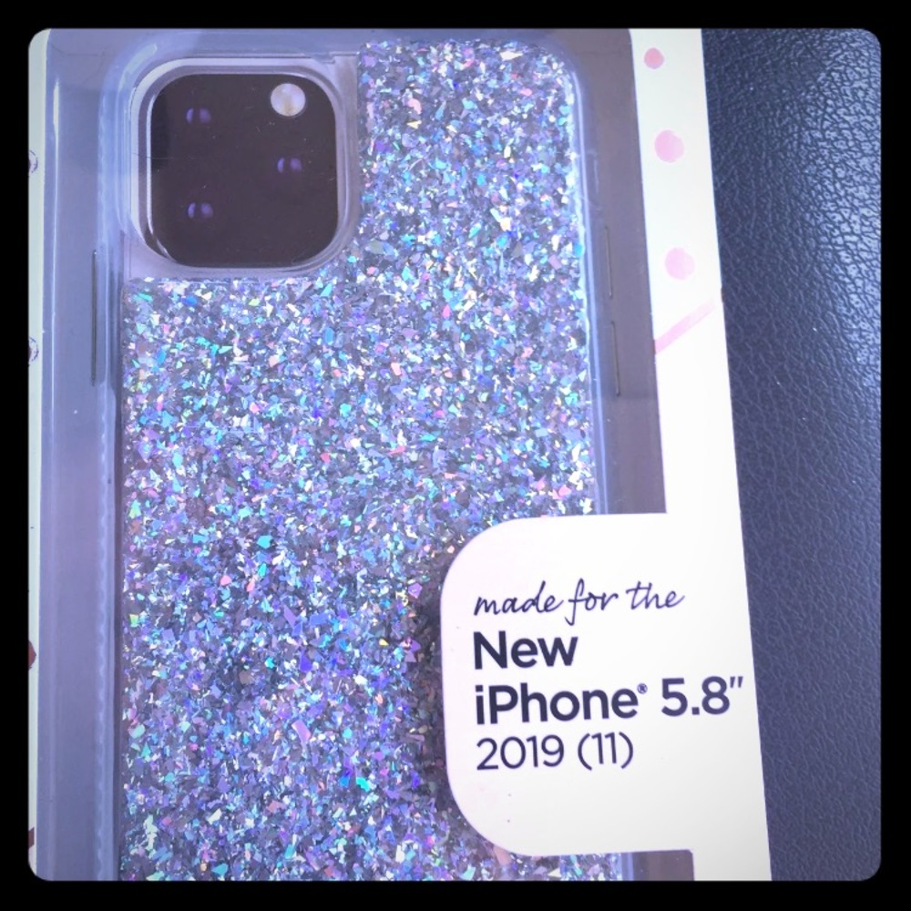 Case For IPhone 11 Pro , Silver Glitter, New
